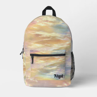 Trendy Opal Iridescent Holographic School Backpack