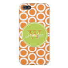Trendy Orange & Lime Green Pattern, iPhone 5