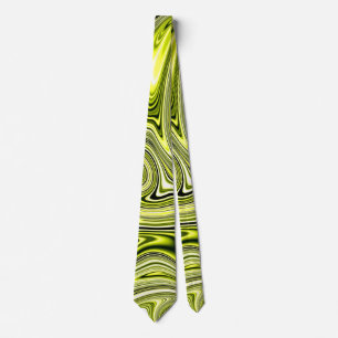 Trendy Orange Marble Swirl Tie