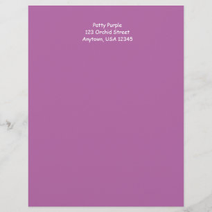 Trendy Orchid Purple Letterhead, Customised Letterhead Design