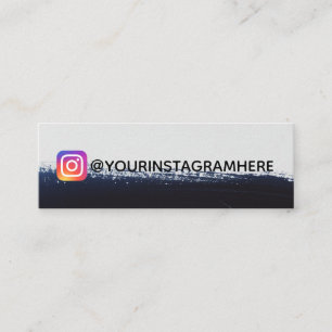 Trendy Paint Stripe Instagram Social Media Mini Business Card