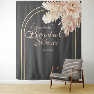 Trendy pampas grass l Watercolor Bridal shower Tapestry
