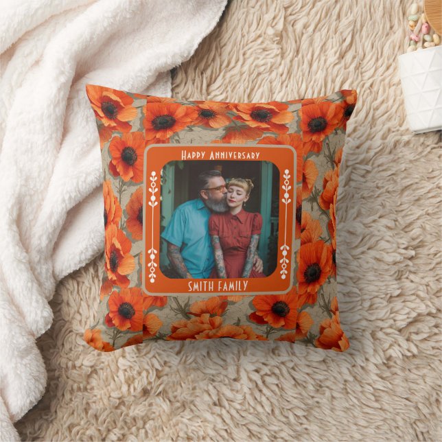 Trendy Parents 5Th Anniversary Throw Pillow  (Blanket)