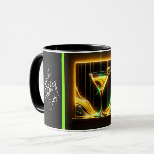 Trendy Party Time Neon Personalised Mug