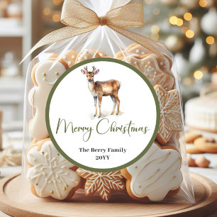 Trendy Pastel Christmas Custom Family Name Sticker