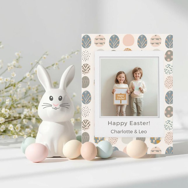 Trendy Pastel Easter Photo Postcard | Personalized (Creator Uploaded)