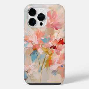 Trendy Pastel Flower Artistic Abstract iPhone 14 Pro Max Case