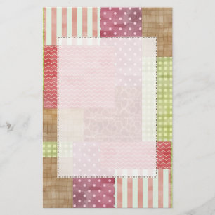 Trendy Patchwork Quilt Stationery