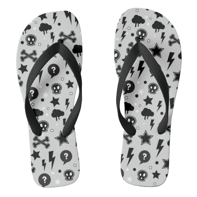 Trendy pattern jandals (Footbed)