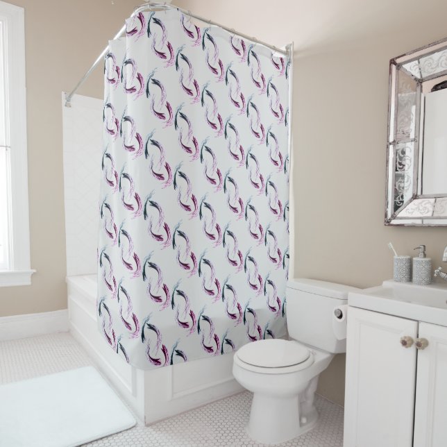Trendy pattern shower curtain (In Situ)