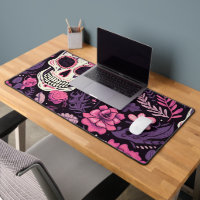 Trendy Pattern Skull Flower Elegant Modern Cool