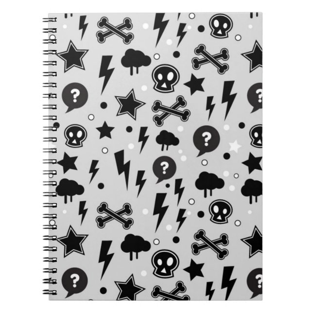Trendy pattern spiral notebook (Front)