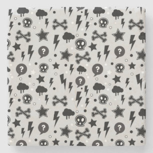 Trendy pattern stone coaster