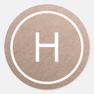 Trendy Peace Round Monogram Stickers