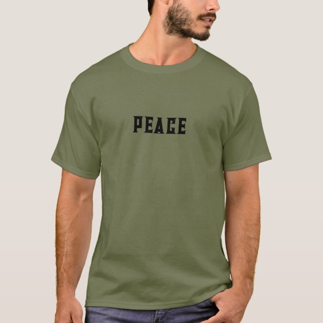 Trendy peace typography  T-Shirt (Front)