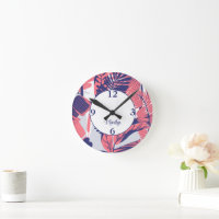 Trendy Peach Navy Abstract 8-in Acrylic Wall