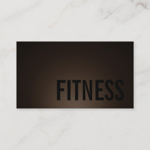 Trendy Personal Fitness Trainer Sports Sepia Brown Business Card