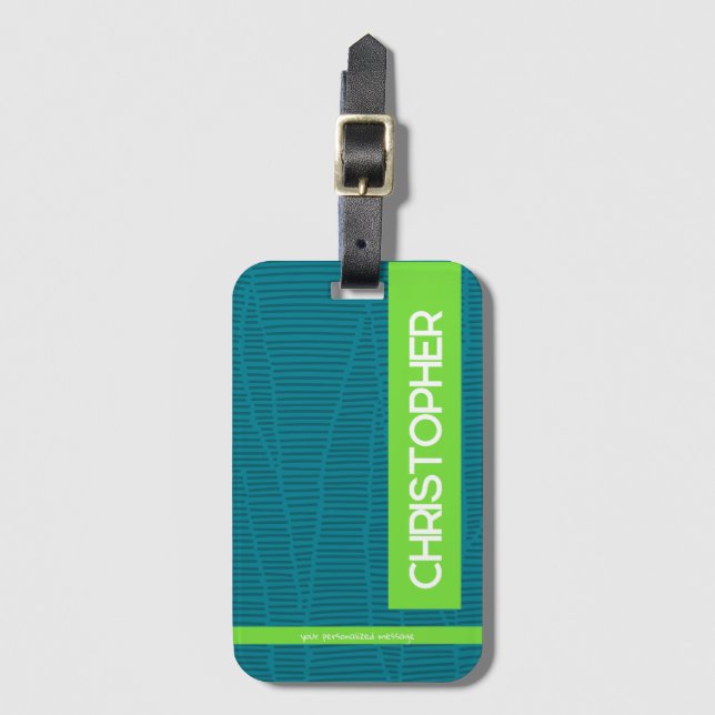 Trendy Personalised Name  Luggage Tag (Front Vertical)