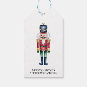 Trendy Personalised Nutcracker Merry Christmas Gift Tags