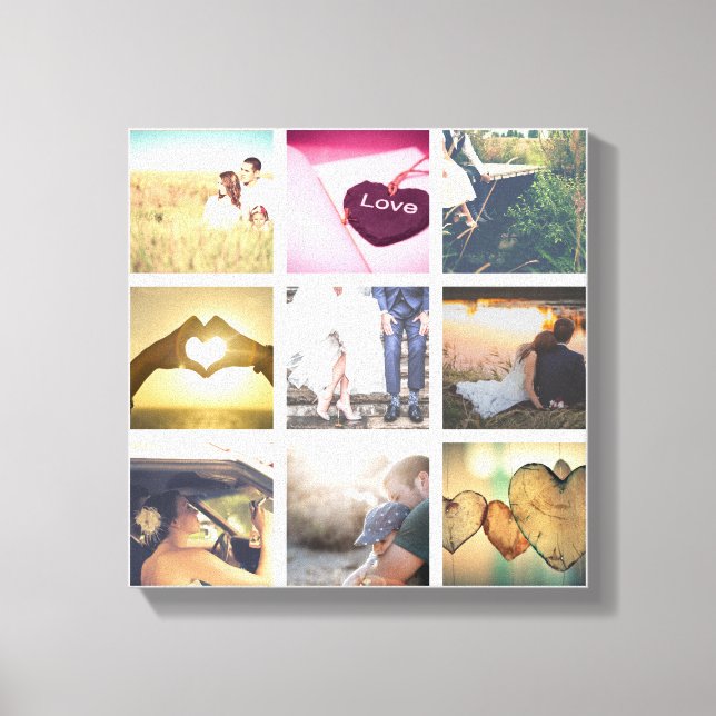 Trendy Personalised photo collage Canvas Print (Front)