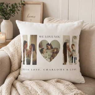 Trendy Personalised Photo WE LOVE YOU Mum Pillow