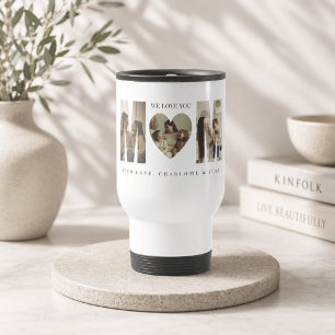 Trendy Personalised Photo WE LOVE YOU Mum Travel Mug