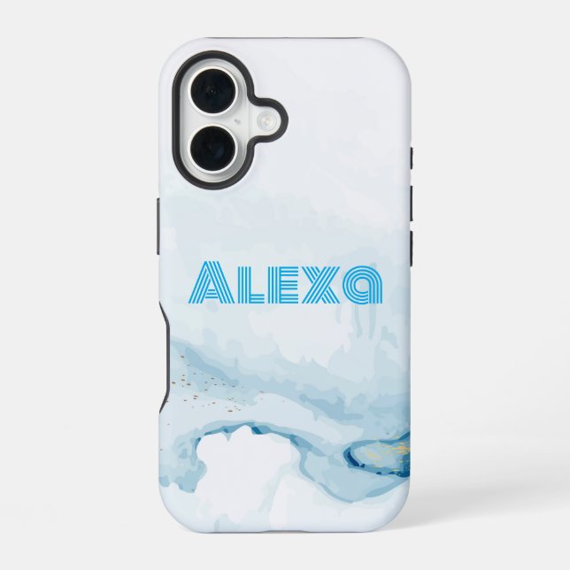 trendy personalised premium design iPhone 16 case (Back)