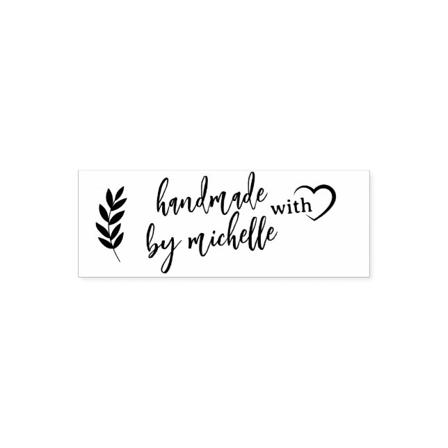 Trendy Personalised Stylish Handmade With Love     Self-inking Stamp (Design)