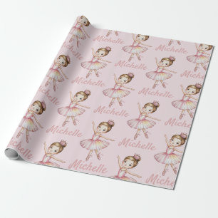 Trendy Personalized ballet Ballerina dancer     Wrapping Paper
