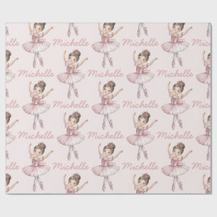 Trendy Personalized ballet Ballerina dancer     Wrapping Paper