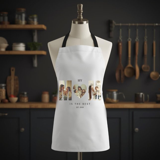 Trendy Personalized Photo MOM Heart Apron (Creator Uploaded)