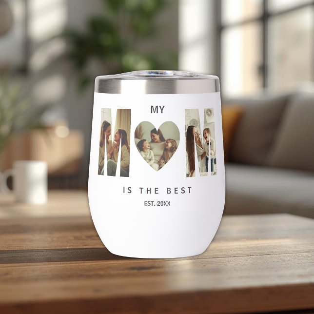 Trendy Personalized Photo MOM Heart Tumbler (Creator Uploaded)