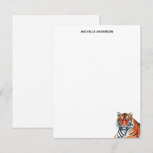 Trendy Personalized Tiger Stationery  Card