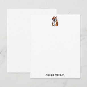 Trendy Personalized Tiger Stationery  Card