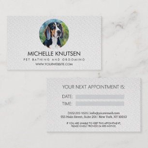 Trendy Pet Bathing and Grooming Appointment Card