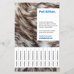 Trendy Pet Sitting Services Ad Modern Fur Photo Flyer