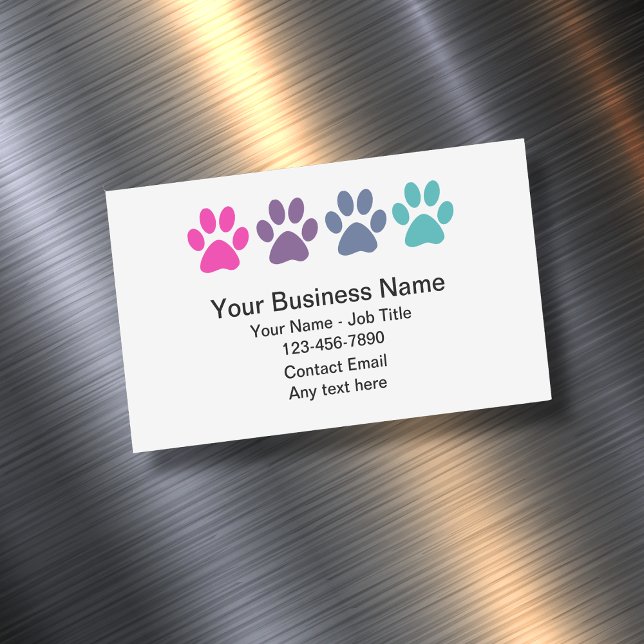 Trendy Pet Theme Magnetic Business Cards (Creator Uploaded)