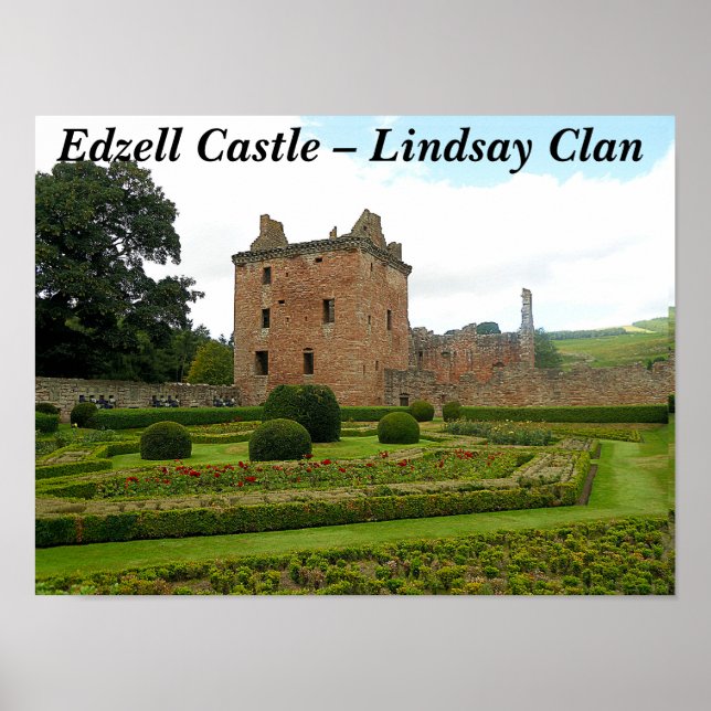Trendy Photo Clan Lindsay Edzell Castle, Scotland Poster (Front)