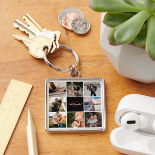 Trendy Photo Collage  Key Ring