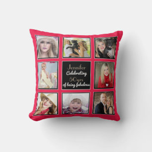 Trendy Photo Collage Pillow ANY EVENT Personalised