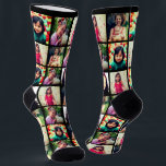 Trendy photo collage socks<br><div class="desc">Edit photo filters. You can add different images x5,  or same one 5 times.</div>