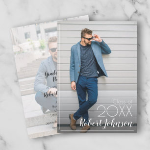 Trendy Photo Graduation Announcement