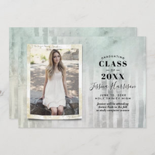 Trendy Photo Graduation Announcements