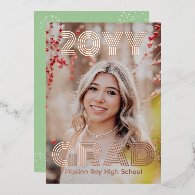 Trendy Photo Graduation Party (Front/Back)