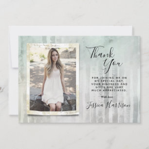 Trendy Photo Graduation Thank You Cards