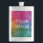 Trendy Photo Image Or Logo Best Dad Gift Template Hip Flask<br><div class="desc">Upload Photo Picture Image Or Business Company Corporate Here Trendy Modern Elegant Best Template Classic Flask.</div>