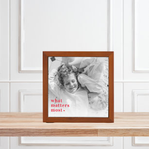 Trendy Photo & What Matters Most Positive RedQuote Desk Organiser