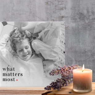 Trendy Photo & What Matters Most Positive RedQuote Tile
