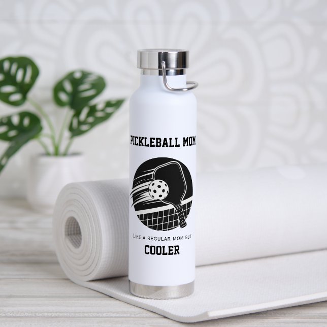 Trendy Pickleball Mum Custom Name Gift -  Water Bottle (Yoga (Rotated))