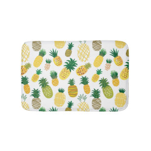 Trendy Pineapple Pattern Bath Mat